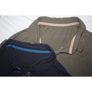 LOT of 2 HYLETE Men's L Bamboo Rayon Cotton Blend Polo Shirts